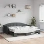 Sofá cama nido tela gris oscuro 90x190 cm de vidaXL, Camas y somieres - Ref: Foro24-3197541, Precio: 241,99 €, Descuento: %