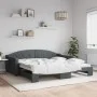 Sofá cama nido tela gris oscuro 100x200 cm de vidaXL, Camas y somieres - Ref: Foro24-3197536, Precio: 269,23 €, Descuento: %