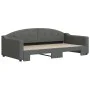 Sofá cama nido tela gris oscuro 100x200 cm de vidaXL, Camas y somieres - Ref: Foro24-3197536, Precio: 269,23 €, Descuento: %