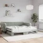 Sofá cama nido terciopelo gris claro 90x190 cm de vidaXL, Camas y somieres - Ref: Foro24-3197076, Precio: 237,47 €, Descuento: %