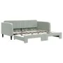Sofá cama nido terciopelo gris claro 90x190 cm de vidaXL, Camas y somieres - Ref: Foro24-3197076, Precio: 237,47 €, Descuento: %