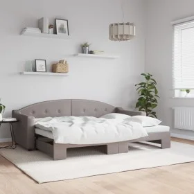 Sofá cama nido tela gris taupe 80x200 cm de vidaXL, Camas y somieres - Ref: Foro24-3197528, Precio: 248,79 €, Descuento: %