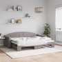 Ausziehbares Schlafsofa, taupegrauer Stoff, 80 x 200 cm von vidaXL, Betten und Lattenroste - Ref: Foro24-3197528, Preis: 252,...
