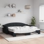 Black fabric trundle sofa bed 90x200 cm by vidaXL, Beds and slatted bases - Ref: Foro24-3197532, Price: 258,94 €, Discount: %