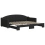 Black fabric trundle sofa bed 90x200 cm by vidaXL, Beds and slatted bases - Ref: Foro24-3197532, Price: 258,94 €, Discount: %