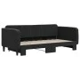 Sofá cama nido terciopelo negro 90x190 cm de vidaXL, Camas y somieres - Ref: Foro24-3197078, Precio: 235,21 €, Descuento: %