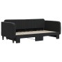 Sofá cama nido terciopelo negro 90x190 cm de vidaXL, Camas y somieres - Ref: Foro24-3197078, Precio: 241,55 €, Descuento: %