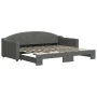 Sofá cama nido tela gris oscuro 90x200 cm de vidaXL, Camas y somieres - Ref: Foro24-3197531, Precio: 254,62 €, Descuento: %