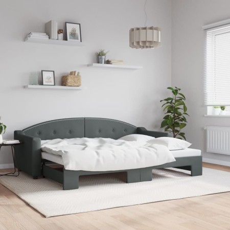 Sofá cama nido tela gris oscuro 80x200 cm de vidaXL, Camas y somieres - Ref: Foro24-3197526, Precio: 252,08 €, Descuento: %