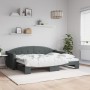 Sofá cama nido tela gris oscuro 80x200 cm de vidaXL, Camas y somieres - Ref: Foro24-3197526, Precio: 252,08 €, Descuento: %
