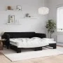 Black velvet trundle sofa bed 100x200 cm by vidaXL, Beds and slatted bases - Ref: Foro24-3197074, Price: 265,04 €, Discount: %