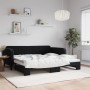 Sofá cama nido terciopelo negro 100x200 cm de vidaXL, Camas y somieres - Ref: Foro24-3197074, Precio: 270,28 €, Descuento: %