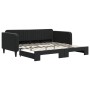 Sofá cama nido terciopelo negro 100x200 cm de vidaXL, Camas y somieres - Ref: Foro24-3197074, Precio: 270,28 €, Descuento: %