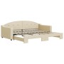 Sofá cama nido tela crema 90x200 cm de vidaXL, Camas y somieres - Ref: Foro24-3197534, Precio: 248,12 €, Descuento: %