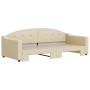 Sofá cama nido tela crema 90x200 cm de vidaXL, Camas y somieres - Ref: Foro24-3197534, Precio: 248,12 €, Descuento: %