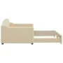 Ausziehbares Schlafsofa, cremefarbener Stoff, 90 x 200 cm von vidaXL, Betten und Lattenroste - Ref: Foro24-3197534, Preis: 24...