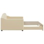Sofá cama nido tela crema 90x200 cm de vidaXL, Camas y somieres - Ref: Foro24-3197534, Precio: 248,12 €, Descuento: %