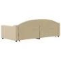 Trundle sofa bed cream fabric 90x200 cm by vidaXL, Beds and slatted bases - Ref: Foro24-3197534, Price: 248,53 €, Discount: %