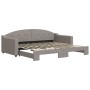 Trundle sofa bed taupe gray fabric 90x200 cm by vidaXL, Beds and slatted bases - Ref: Foro24-3197533, Price: 253,92 €, Discou...