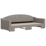 Ausziehbares Schlafsofa, taupegrauer Stoff, 90 x 200 cm von vidaXL, Betten und Lattenroste - Ref: Foro24-3197533, Preis: 255,...