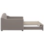 Trundle sofa bed taupe gray fabric 90x200 cm by vidaXL, Beds and slatted bases - Ref: Foro24-3197533, Price: 253,92 €, Discou...