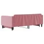 Ausziehbares Schlafsofa aus rosafarbenem Samt, 100 x 200 cm von vidaXL, Betten und Lattenroste - Ref: Foro24-3197073, Preis: ...