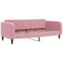 Ausziehbares Schlafsofa aus rosafarbenem Samt, 100 x 200 cm von vidaXL, Betten und Lattenroste - Ref: Foro24-3197073, Preis: ...