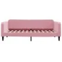 Sofá cama nido terciopelo rosa 100x200 cm de vidaXL, Camas y somieres - Ref: Foro24-3197073, Precio: 258,35 €, Descuento: %
