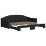 Black fabric trundle sofa bed 90x190 cm by vidaXL, Beds and slatted bases - Ref: Foro24-3197542, Price: 248,52 €, Discount: %