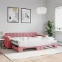 Sofá cama nido con colchón terciopelo rosa 90x200 cm de vidaXL, Camas y somieres - Ref: Foro24-3196956, Precio: 501,94 €, Des...