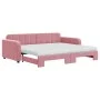 Sofá cama nido con colchón terciopelo rosa 90x200 cm de vidaXL, Camas y somieres - Ref: Foro24-3196956, Precio: 501,94 €, Des...
