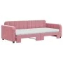 Sofá cama nido con colchón terciopelo rosa 90x200 cm de vidaXL, Camas y somieres - Ref: Foro24-3196956, Precio: 501,94 €, Des...