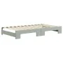 Trundle sofa bed with light gray velvet mattress 100x200 cm by vidaXL, Beds and slatted bases - Ref: Foro24-3196960, Price: 4...