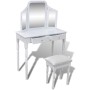 Dressing table with mirror 3 in 1 stool and 2 drawers white by vidaXL, Bedroom Dressers - Ref: Foro24-241003, Price: 162,64 €...