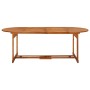 Set comedor de jardín 9 piezas madera maciza acacia 220x90x75cm