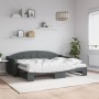 Sofá cama nido con colchón tela gris oscuro 80x200 cm de vidaXL, Camas y somieres - Ref: Foro24-3197544, Precio: 419,47 €, De...