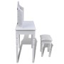 Dressing table with mirror 3 in 1 stool and 2 drawers white by vidaXL, Bedroom Dressers - Ref: Foro24-241003, Price: 162,64 €...