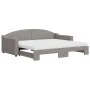 Trundle sofa bed with taupe gray fabric mattress 90x200 cm by vidaXL, Beds and slatted bases - Ref: Foro24-3197551, Price: 44...