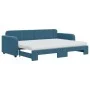 Ausziehbares Schlafsofa mit blauer Samtmatratze 80x200 cm von vidaXL, Betten und Lattenroste - Ref: Foro24-3196945, Preis: 42...