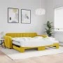 Sofá cama nido con colchón terciopelo amarillo 100x200 cm de vidaXL, Camas y somieres - Ref: Foro24-3196965, Precio: 423,89 €...