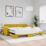 Sofá cama nido con colchón terciopelo amarillo 100x200 cm de vidaXL, Camas y somieres - Ref: Foro24-3196965, Precio: 434,35 €...