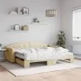 Sofá cama nido con colchón tela crema 90x200 cm de vidaXL, Camas y somieres - Ref: Foro24-3197552, Precio: 441,09 €, Descuent...