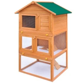 Kleintierhaus, Stall, Käfig, 3 Ebenen, Holz von vidaXL, Käfige und Lebensräume für Kleintiere - Ref: Foro24-170161, Preis: 21...