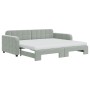 Sofá cama nido con colchón terciopelo gris claro 90x190 cm de vidaXL, Camas y somieres - Ref: Foro24-3196966, Precio: 412,04 ...