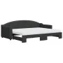 Trundle sofa bed with black fabric mattress 80x200 cm by vidaXL, Beds and slatted bases - Ref: Foro24-3197545, Price: 421,03 ...
