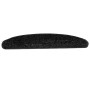 Alfombrillas para escaleras 15 unidades 65x21x4 cm Negro