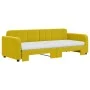 Sofá cama nido con cajones terciopelo amarillo 80x200 cm de vidaXL, Camas y somieres - Ref: Foro24-3196951, Precio: 420,06 €,...