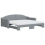 Trundle sofa bed with light gray fabric mattress 90x190 cm by vidaXL, Beds and slatted bases - Ref: Foro24-3197558, Price: 41...