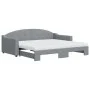 Trundle sofa bed with light gray fabric mattress 90x190 cm by vidaXL, Beds and slatted bases - Ref: Foro24-3197558, Price: 40...
