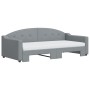 Trundle sofa bed with light gray fabric mattress 90x190 cm by vidaXL, Beds and slatted bases - Ref: Foro24-3197558, Price: 41...